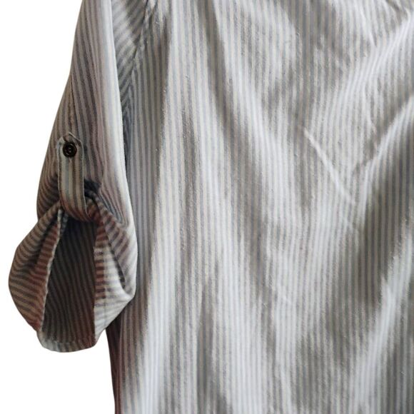 Judith March Blue and White Dolman Sleeve Dress - Picture 3 of 14